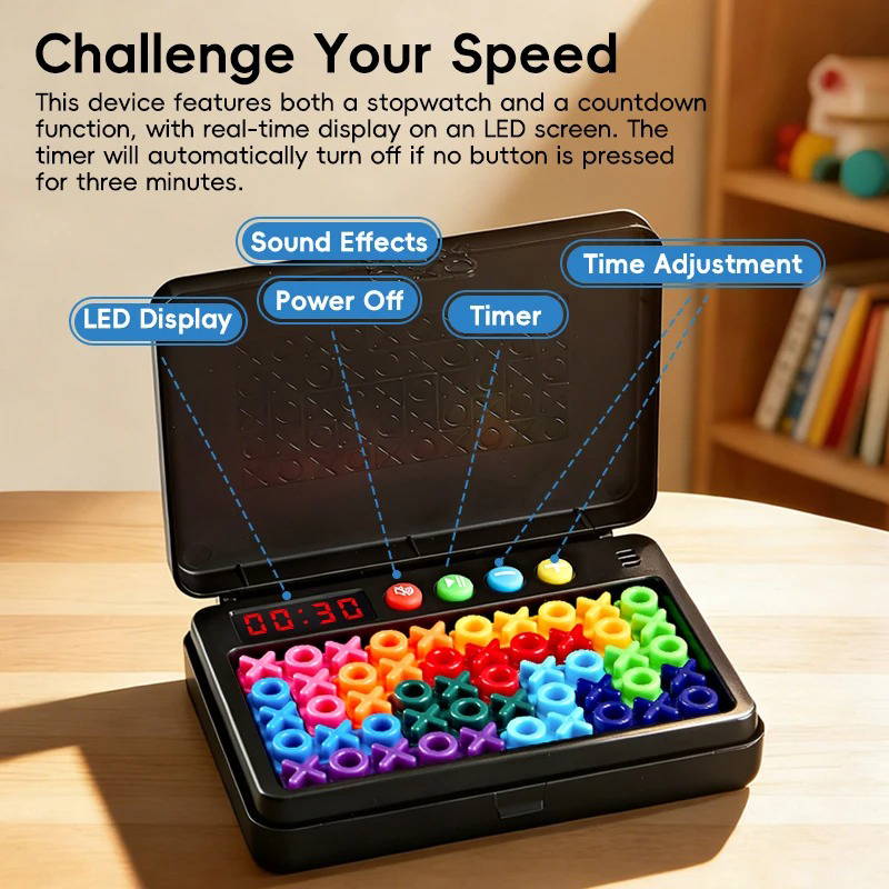 Board Game Word - KNYYSECQ สมาร์ท XO ปริศนาเกมท้าทายปริศนาสำหรับเด็ก ของเล่นเสริมสร้างตรรกะ การคิดเชิงเหตุผล