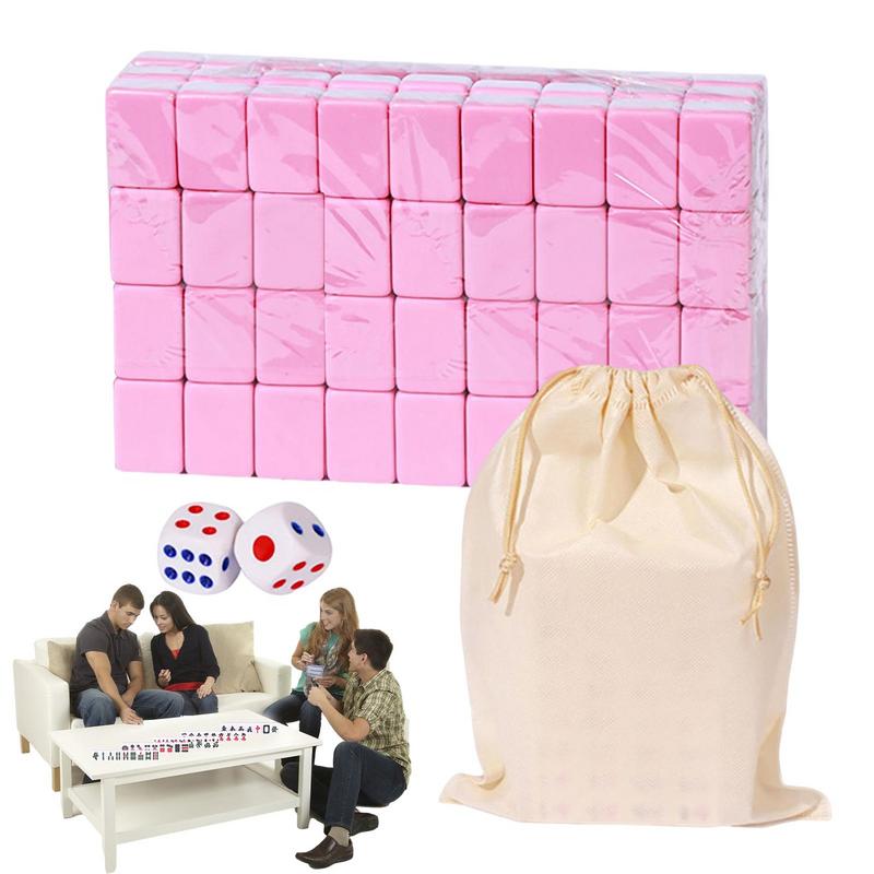 Board Game Family - Mahjong ชุดบอร์ดเกมขนาดใหญ่แบบพกพาตารางเกมเรซินเมลามีน146 Mahjong กระเบื้องสำหรับสันทนาการเวลา