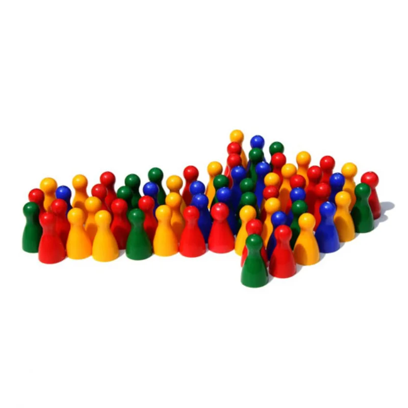 Chess Set Wooden - 10 ชิ้น/เซ็ตหมากรุกที่มีสีสันชิ้นเกมกระดานไม้เกมอุปกรณ์เสริม