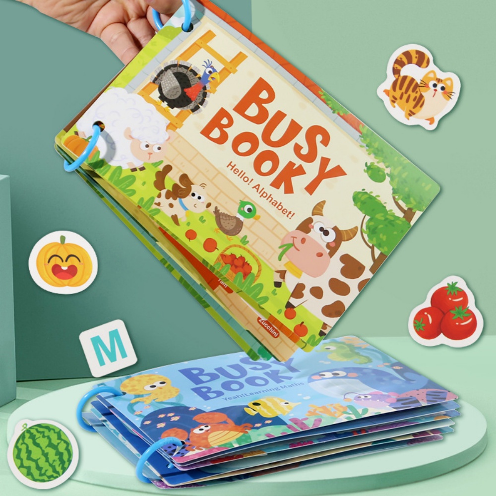 Board Game English For Kids - หนังสือกิจกรรมสติ๊กเกอร์ หนังสือเงียบสำหรับเด็ก ของเล่นเสริมพัฒนาการเด็กเล็กตามแนวมอนเตสซอรี่ ของเล่นจับคู่ปริศนาสำหรับเด็กเล็ก ของเล่นเสริมทักษะการเรียนรู้สำหรับเด็กเล็ก ของขวัญ