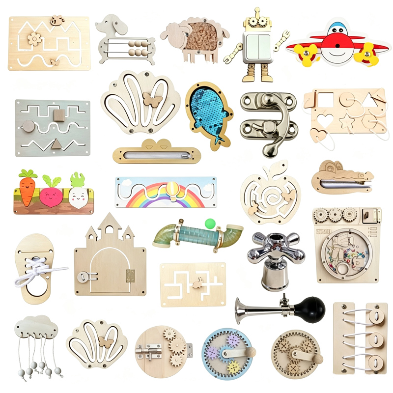Board Game Education - บอร์ดสำหรับเด็กเครื่องประดับ DIY สำหรับกิจกรรมของเด็กทารกทักษะการเคลื่อนไหวที่ดีการเรียนรู้เกมมอนเตสซอรี่ของเล่นฝึกประสาทสัมผัสบอร์ดธุรกิจเพื่อการศึกษาปฐมวัย