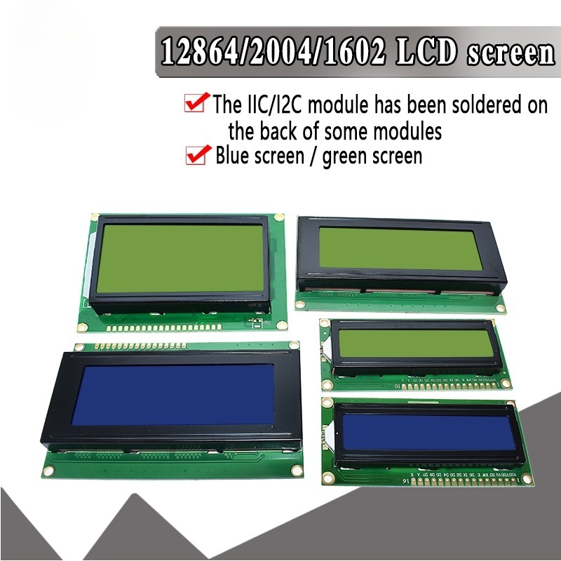 Cooperative Card Game - จอ LCD 1602 2004 โมดูลหน้าจอสีฟ้า-เขียว สำหรับ