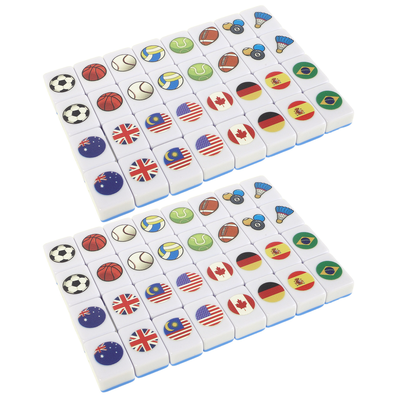 Board Game Family - เกมไพ่นกกระจอก 64 ชิ้นสำหรับเด็ก แผ่นไพ่หลากสี เกมกระดานจับคู่สำหรับครอบครัว สนุกสนาน