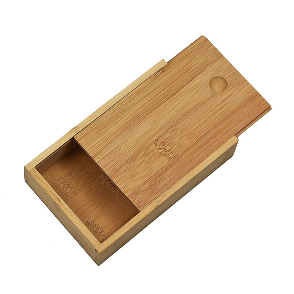Chess Set Wooden - กล่องไม้ไผ่ Creative Desktop Organizer กล่องเก็บกล่องหมากรุก/การ์ด/การ์ดกรณีบรรจุภัณฑ์10.7*7.7*3.5ซม.