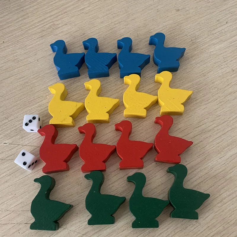 Chess Set Wooden - 16 ชิ้น/เซ็ต Goose Shaped ไม้หมากรุกเกมอุปกรณ์เสริม
