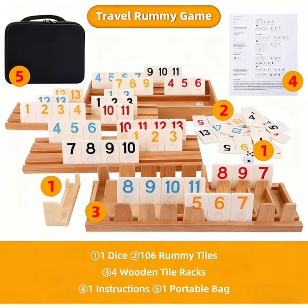 เกมรัมมี่ไม้คลาสสิก 106 ชิ้น พ - Board Game Family บทวิจารณ์และราคา