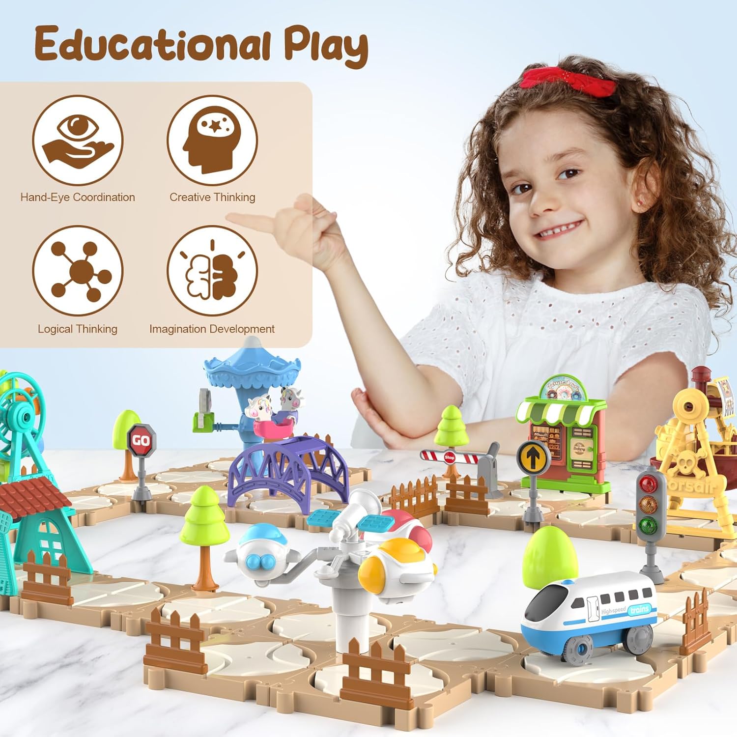 ชุดรถรางปริศนา DIY ประกอบเอง ฉ - Board Game Education บทวิจารณ์และราคา