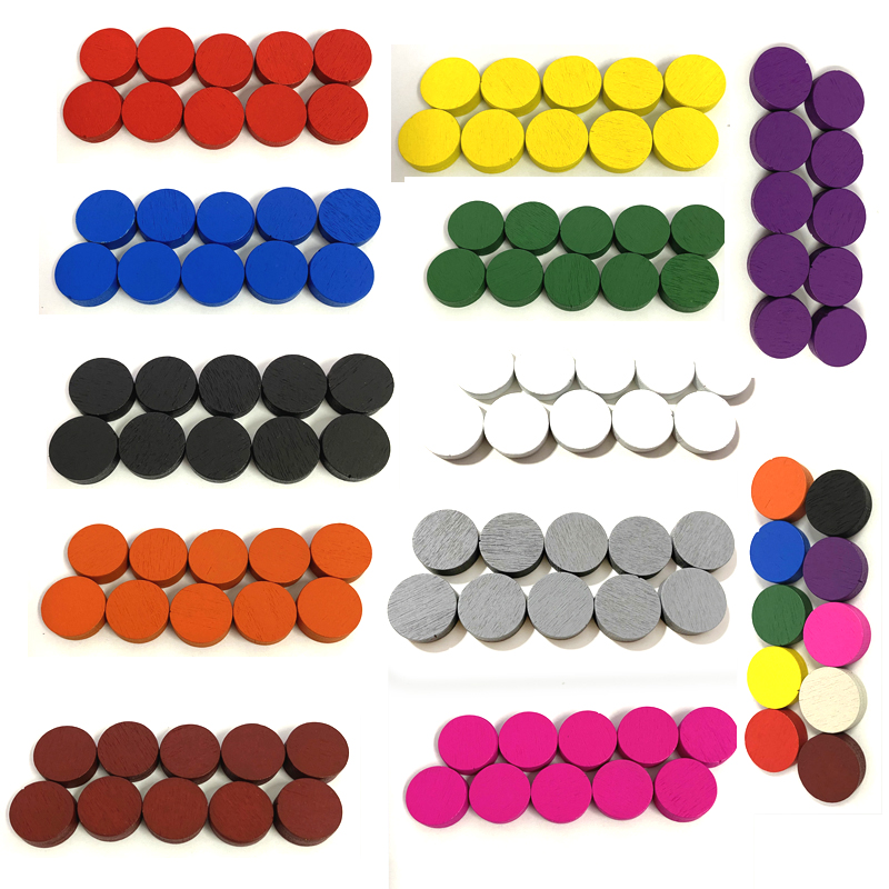 50 ชิ้น 15*5 มม.11 สีไม้ Disk  - Board Game Sequence บทวิจารณ์และราคา