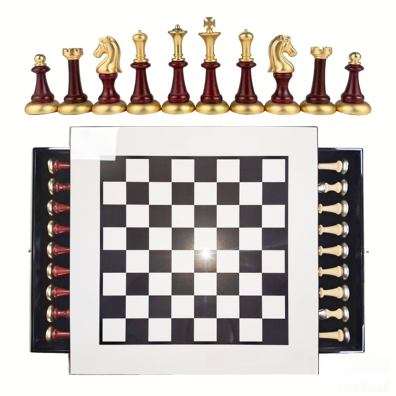ชุดหมากรุกไม้เคลือบเงาแบบเปียโ - Chess Set Wooden บทวิจารณ์และราคา