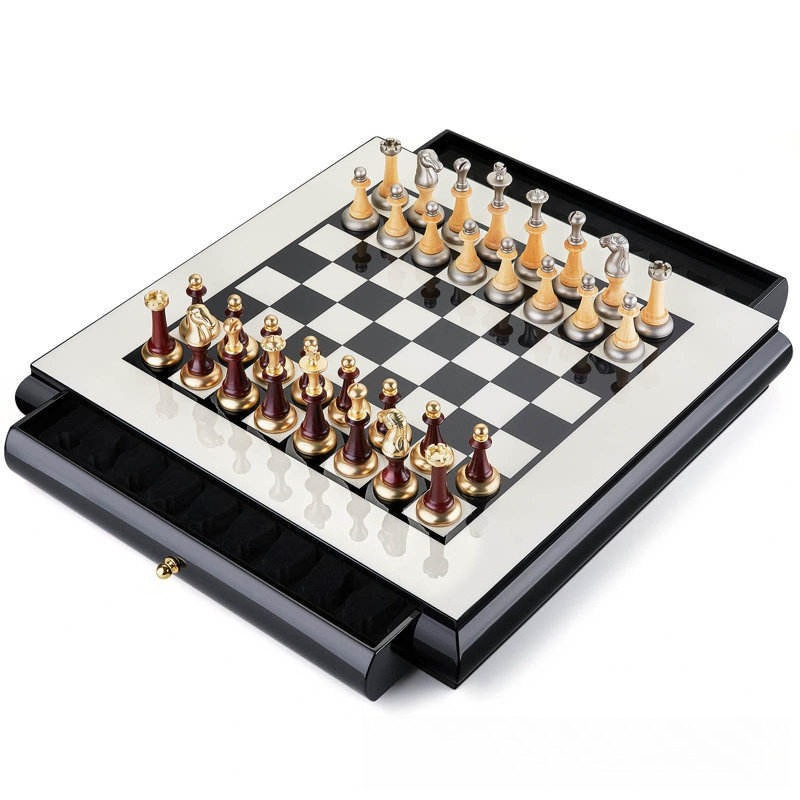 ชุดหมากรุกไม้เคลือบเงาแบบเปียโ - Chess Set Wooden บทวิจารณ์และราคา