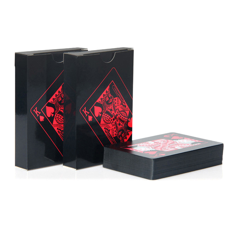 การ์ดเล่นพลาสติกสีดําสีฟ้าสีแด - Board Game Viral บทวิจารณ์และราคา
