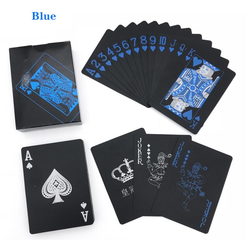 การ์ดเล่นพลาสติกสีดําสีฟ้าสีแด - Board Game Viral บทวิจารณ์และราคา