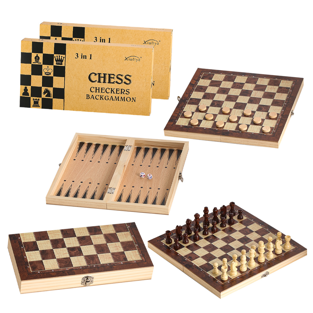 ชุดเกมหมากรุก 3-in-1 ไม้ ประกอ - Chess Set Wooden บทวิจารณ์และราคา