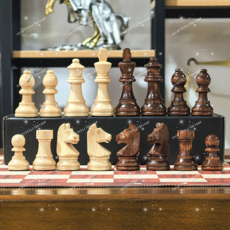 ตัวหมากรุกไม้ขนาดมาตรฐาน 3.75  - Chess Set Wooden บทวิจารณ์และราคา