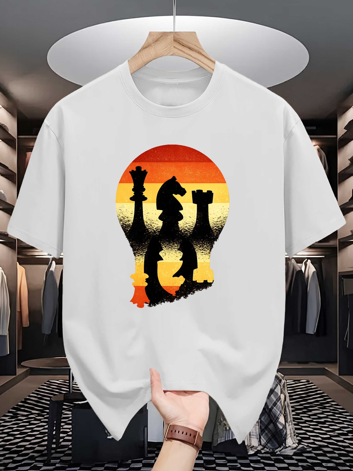เสื้อยืดคอกลมพิมพ์ลาย Chess Si - Board Game Vintage บทวิจารณ์และราคา