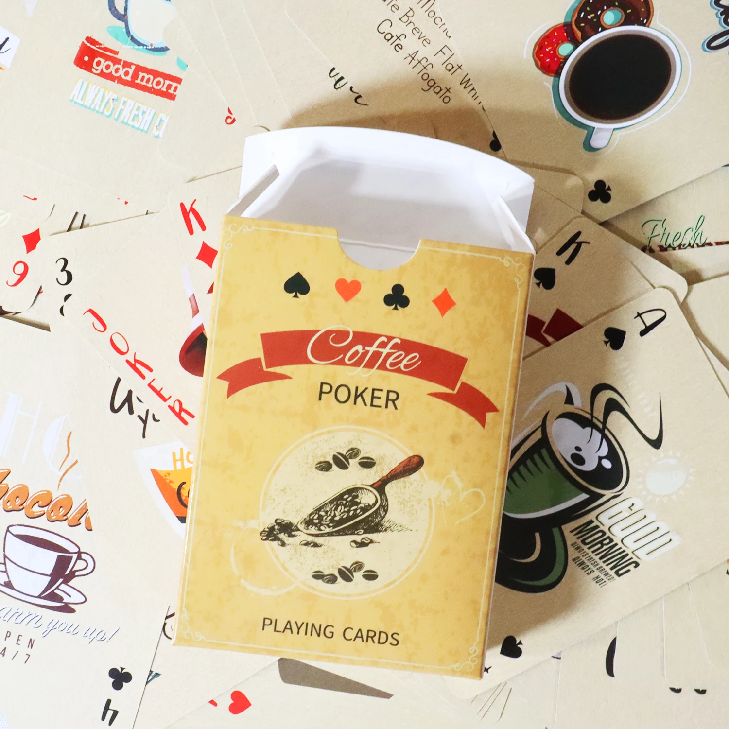 กาแฟกระดาษเล่นไพ่สไตล์วินเทจ 5 - Board Game Vintage บทวิจารณ์และราคา