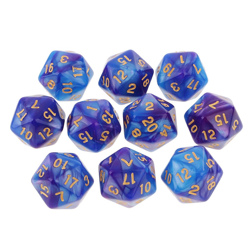 10pcs Polyhedral ลูกเต๋า 20 ด้ - Board Game Viral บทวิจารณ์และราคา