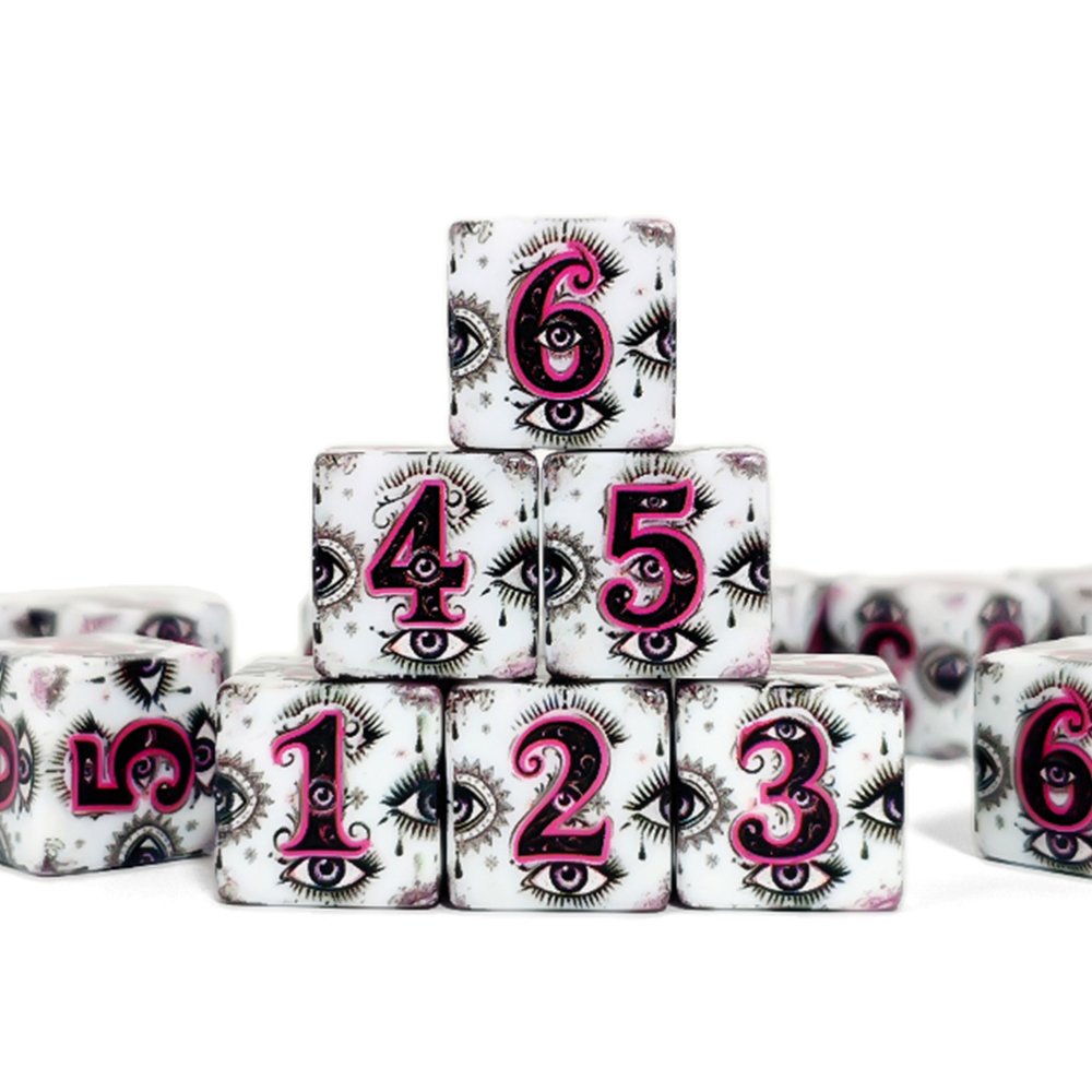 ลูกเต๋าอะคริลิกพิมพ์ลาย 12 ชิ้ - Board Game Vintage บทวิจารณ์และราคา