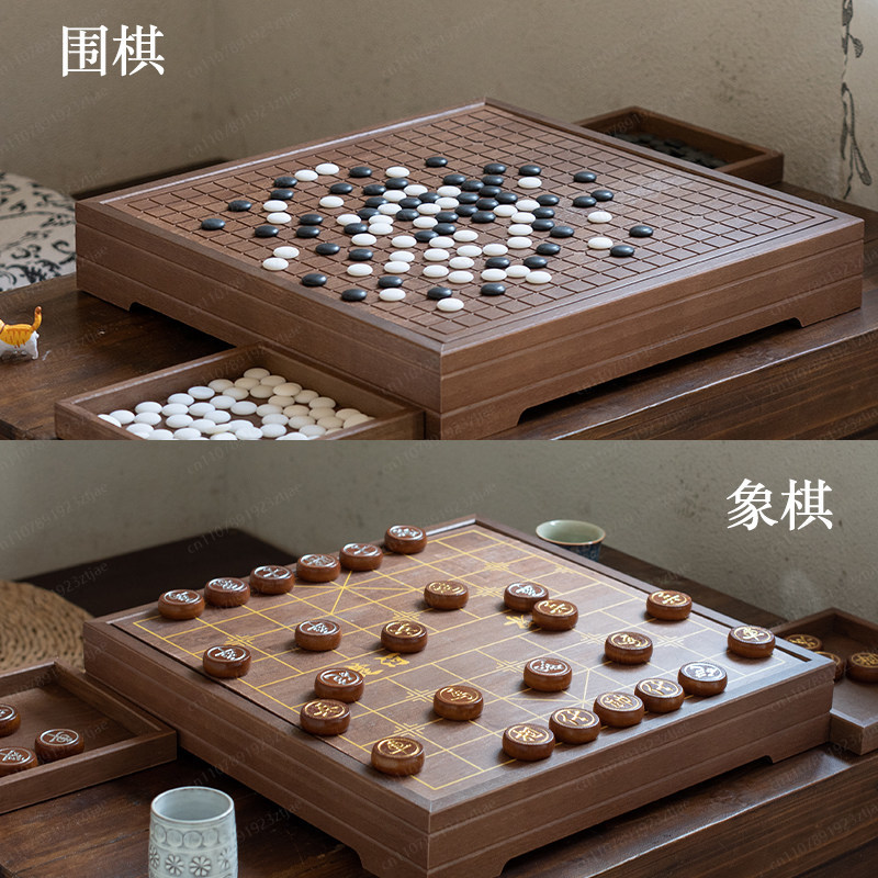 กระดานเกมโกะและหมากรุกจีน 2-in - Chess Set Wooden บทวิจารณ์และราคา